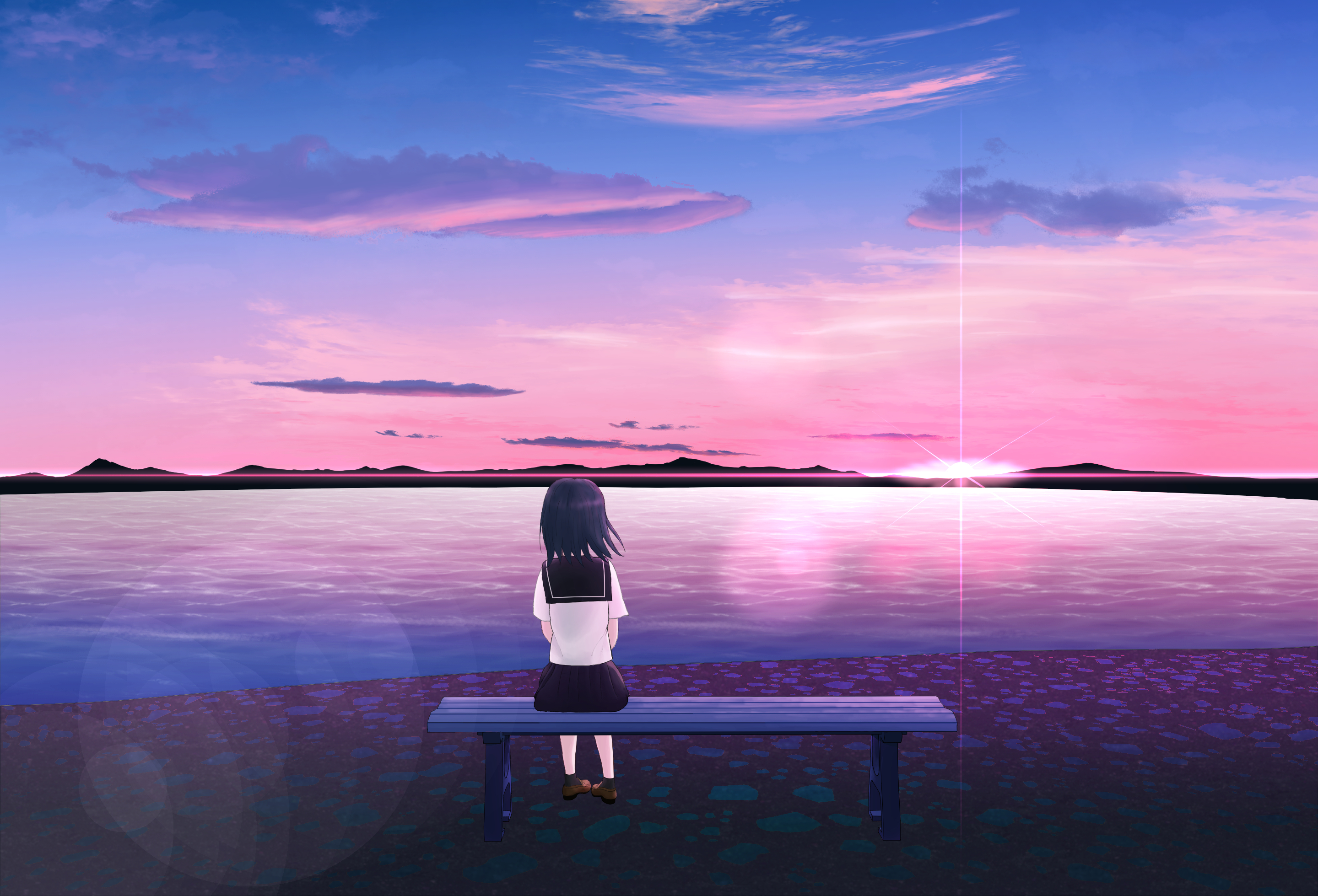 交差する、